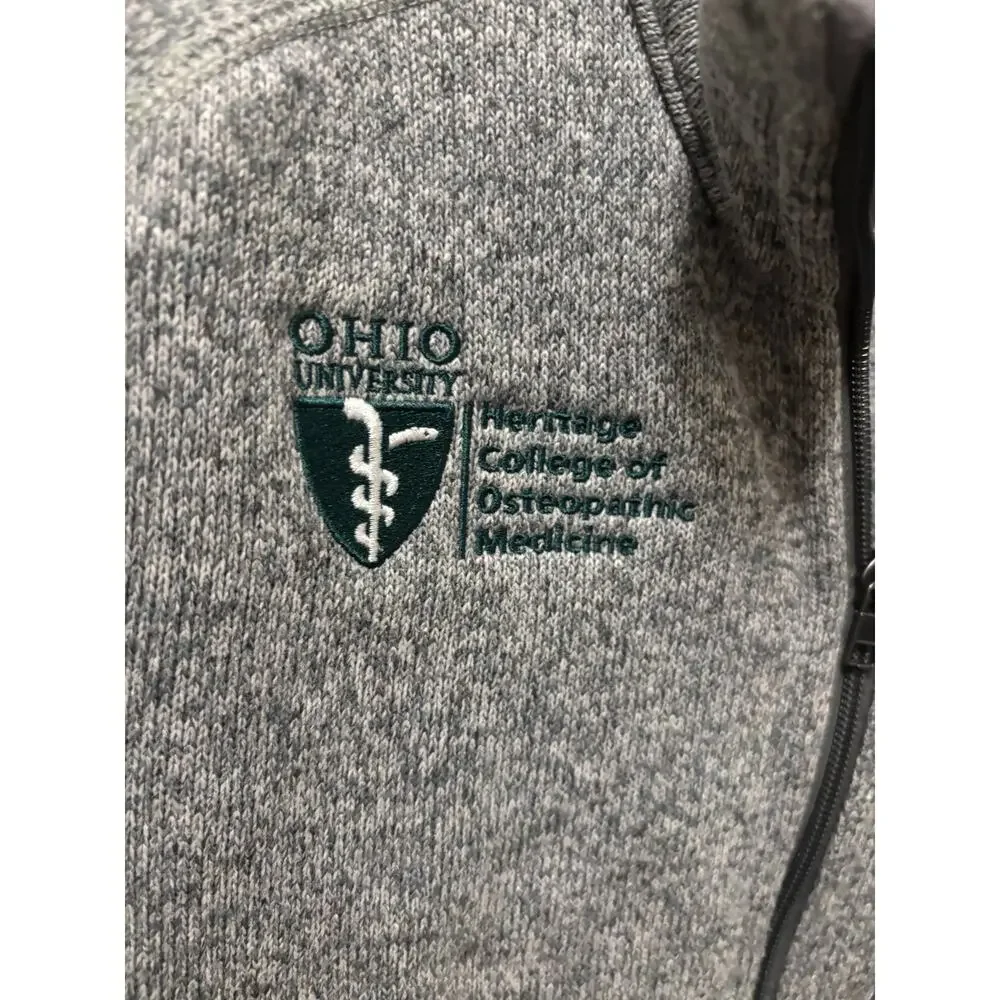 Patagonia Jacket Mens Grey Full Zip Fleece Medium Ohio University Heritage‎ Med